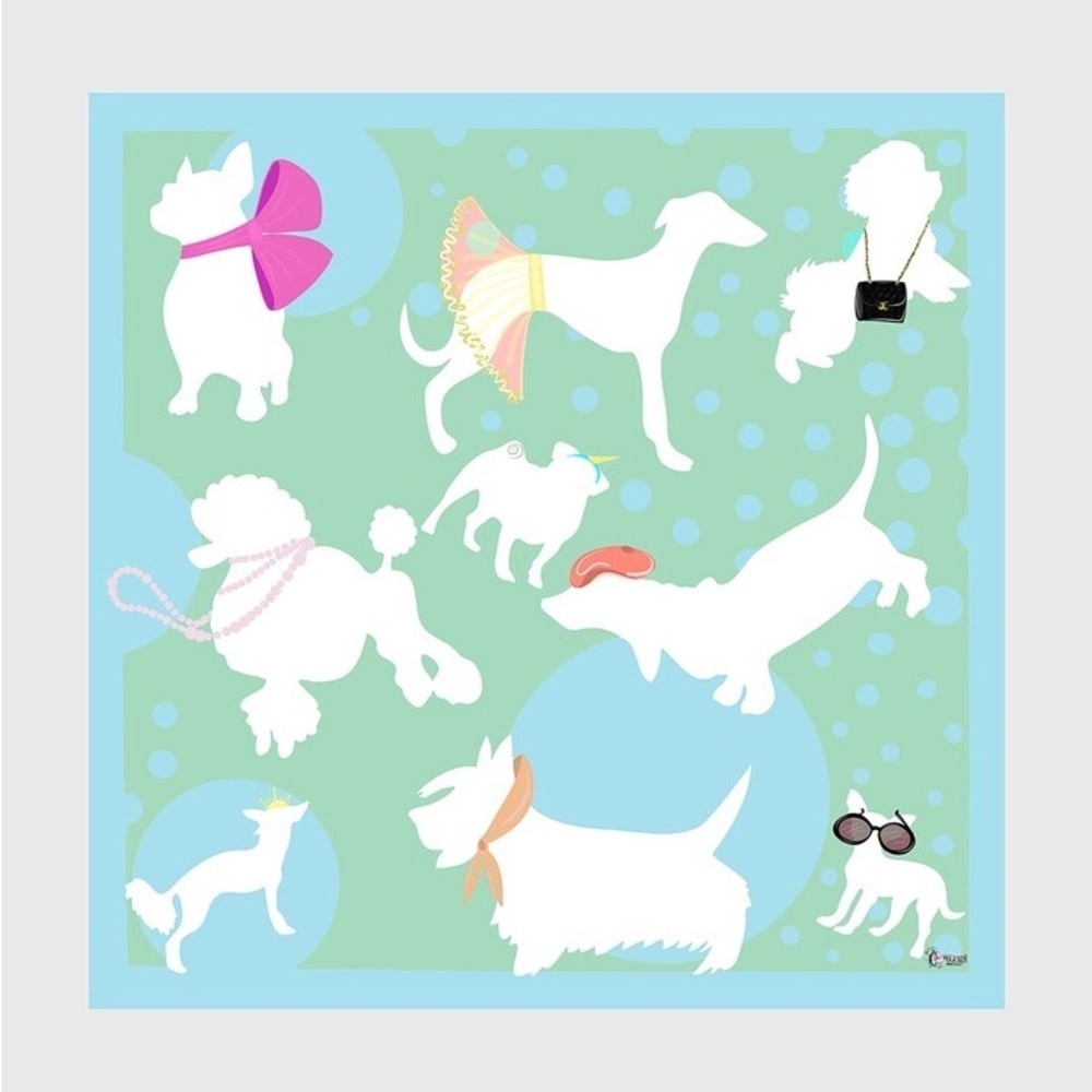 Mila & Such Accessorized Dogs Silk
Scarf